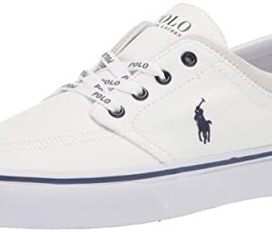 POLO RALPH LAUREN Men's Faxon X Sneaker, White/Newport Navy Pp, 11 M US