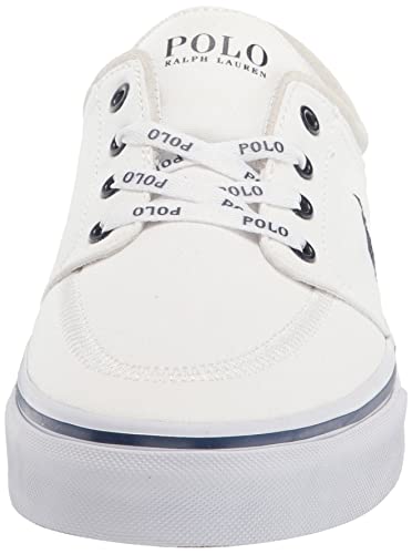 POLO RALPH LAUREN Men's Faxon X Sneaker, White/Newport Navy Pp, 11 M US