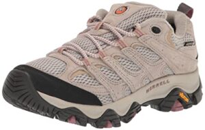 merrell women's moab 3 waterproof hiking shoe, aluminum, 8