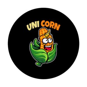 Cool Uni Corn | Funny Maize Magical Horned Horse Joke Gift PopSockets Swappable PopGrip