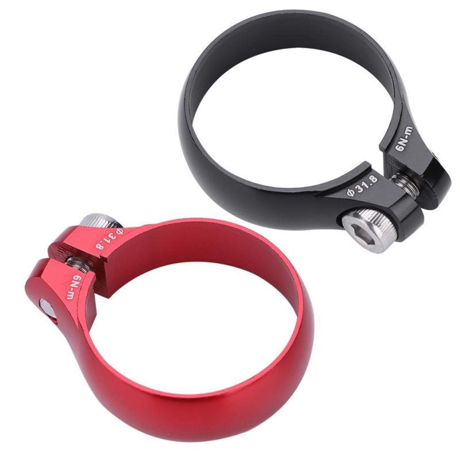 Bicycle Accessories 27.2/30.8/31.6mm Seat Post Lock Mountain Bicycle Seatpost Clamp Tube Clip Aluminum Alloy Ultralight Road Bike Parts Bike Parts (Color : Black, Size : 30.8/31.6mm)