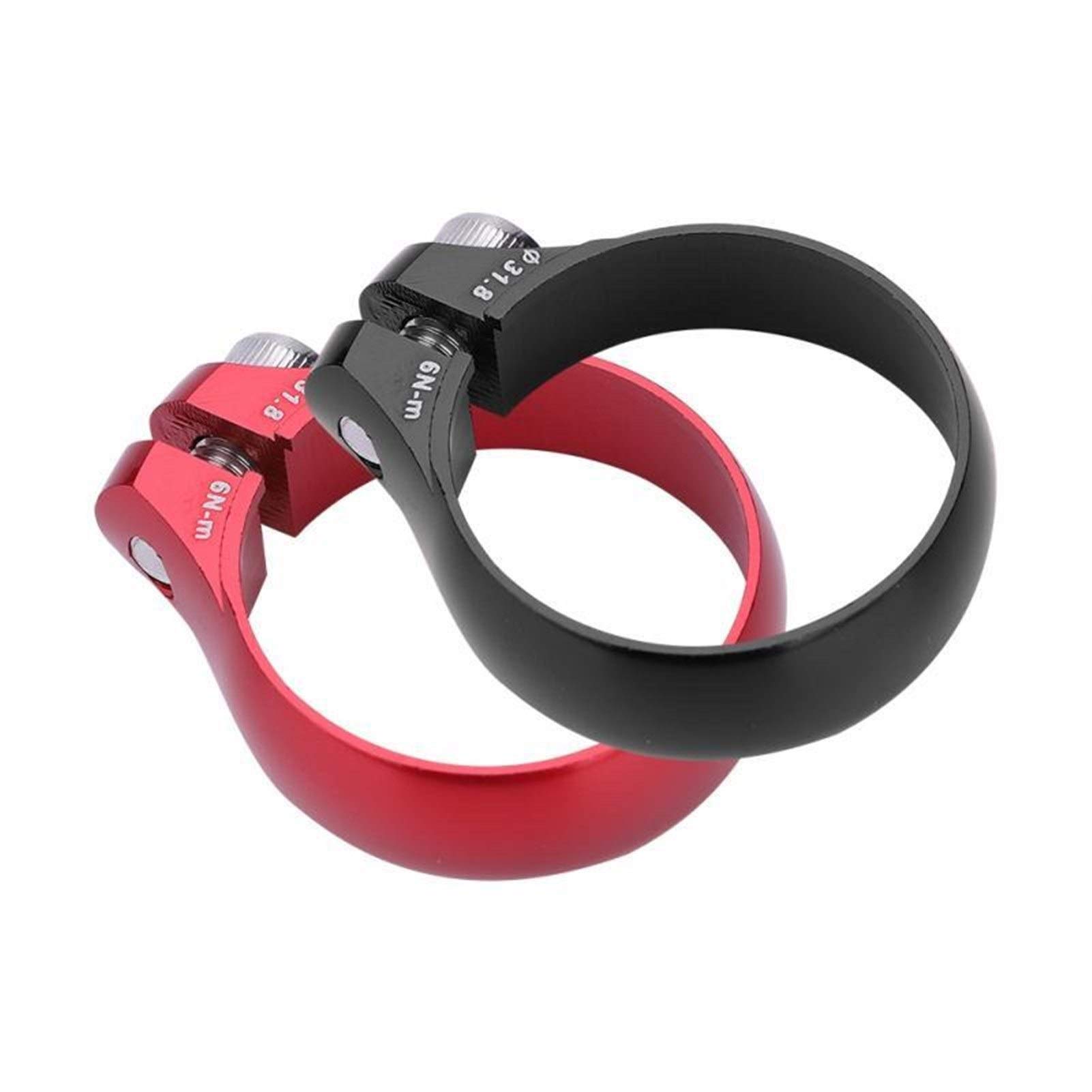 Bicycle Accessories 27.2/30.8/31.6mm Seat Post Lock Mountain Bicycle Seatpost Clamp Tube Clip Aluminum Alloy Ultralight Road Bike Parts Bike Parts (Color : Black, Size : 30.8/31.6mm)