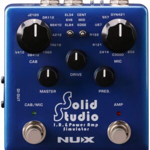 NUX Solid Studio IR Loader and Power Amp Simulator Pedal Bundle with Silver Snark Tuner and Dunlop Pick Pack