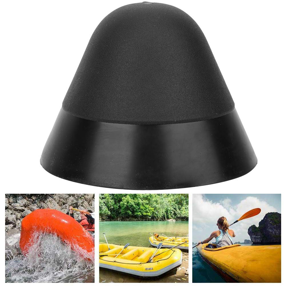 OUKENS Boat Head Protector, Black PVC Anti-Collision Head Boats 90 Degree Protector Kayak Cone Accessory for Inflatable Boat Canoe