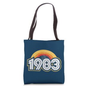 1983 sunrise tote bag