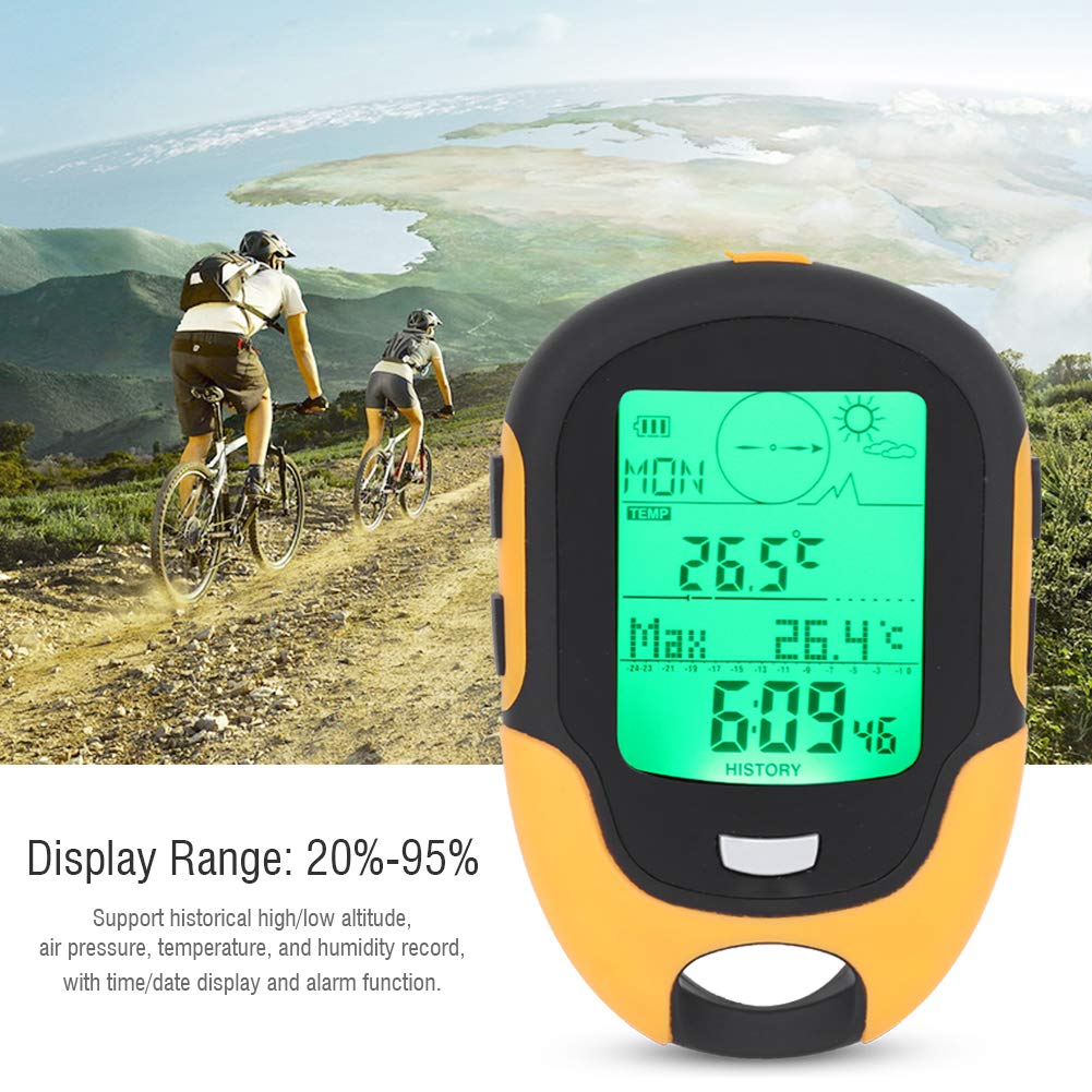 OUKENS Other Fishing Tools and Accessories Altimeter, FR500 Outdoor Multifunctional Car Altimeter Barometer Thermometer