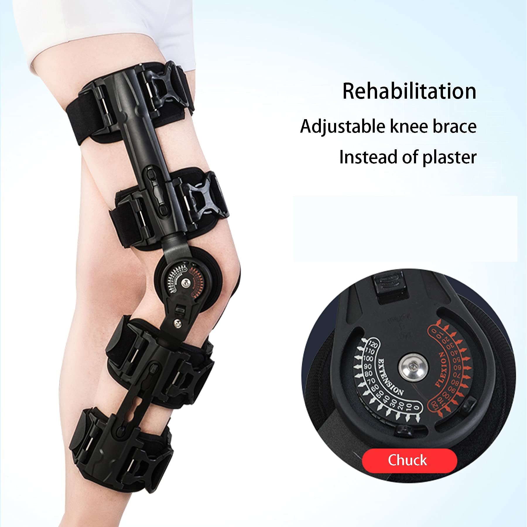 WILLQ Hinged Immobilizer for Orthopedic Rehab Post-Operative ACL MCL and PCL Injury Post Op Patella Injury Immobilizer Injury Surgery Recovery Ligament Sports Injuries Leg Stabilizer