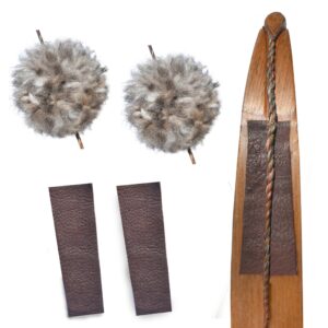 Standing Wolf Ultimate Navajo Wool Bow String Silencer Combo Pack (4 Pieces) | Traditional Archery Recurve Bowstring Silencer | Stick On Limb Noise Dampeners