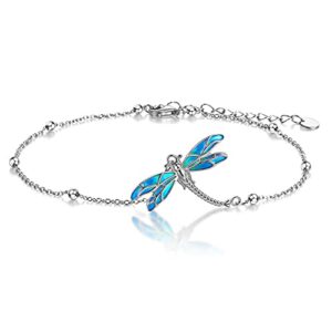 dragonfly bracelet sterling silver dragonfly jewelry adjustable bracelet christmas jewelry gifts for women dragonfly lovers