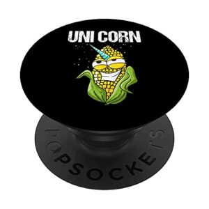 Cool Uni Corn | Funny Maize Magical Horned Horse Joke Gift PopSockets Swappable PopGrip