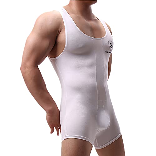 WMIERFI Men's Wrestling Singlet Athletic Leotard One Piece Sport Bodysuit Gym Outfit Active Underwear