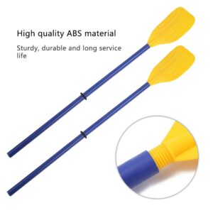 Rowing Oars, 45in ABS Plastic Detachable Oar Two Person Boat Paddle for Rubber Canoes Lifeboats Leisure Using Water Sports Accessory (2 Pieces)