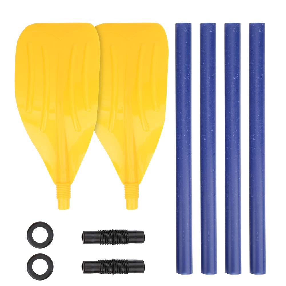 Rowing Oars, 45in ABS Plastic Detachable Oar Two Person Boat Paddle for Rubber Canoes Lifeboats Leisure Using Water Sports Accessory (2 Pieces)