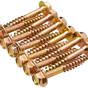 TIMCO 640SCSYP Solo Coach Screws-Hex-Gold-6.0 x 40-Pack of 12