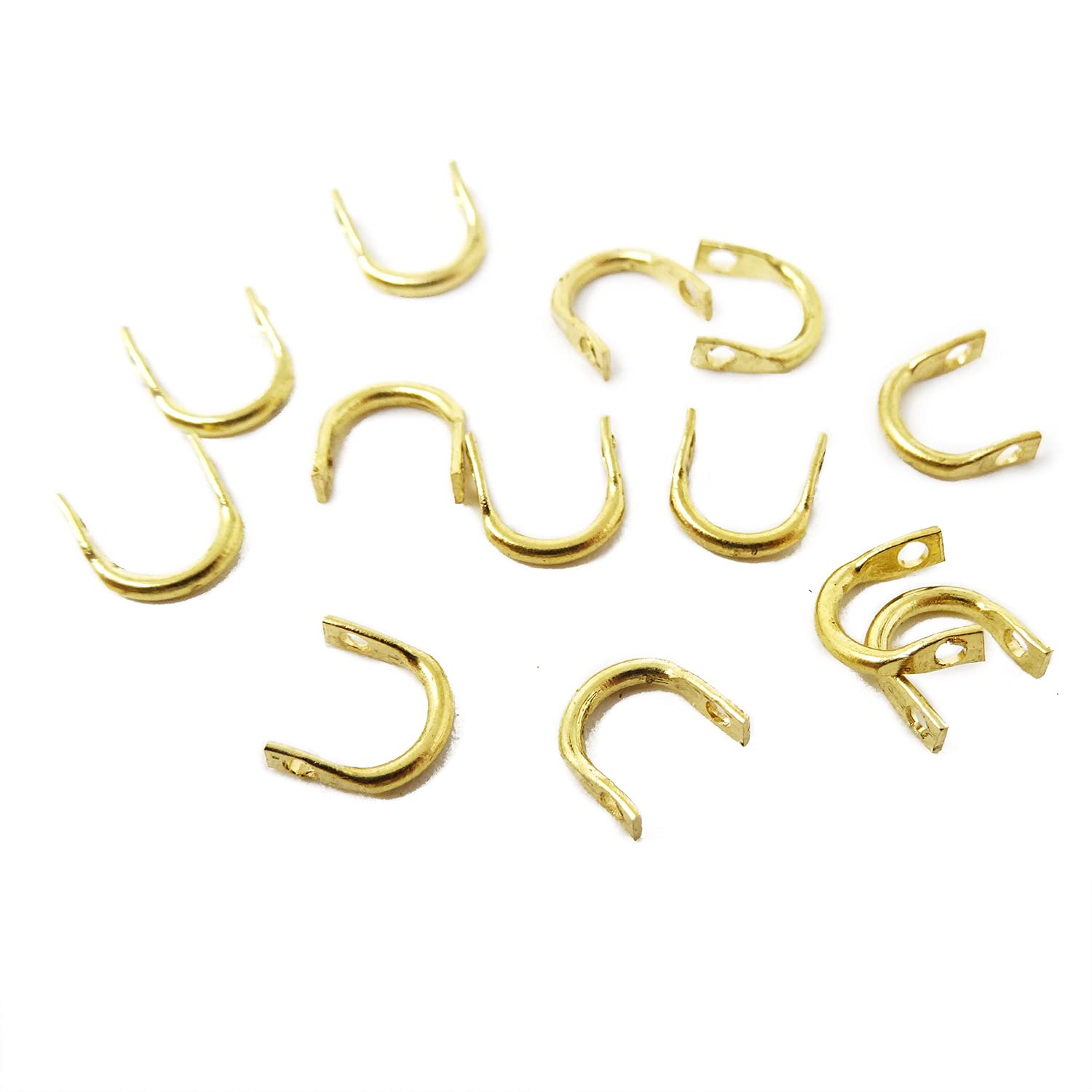 Honbay 200PCS Easy Spin Spinner Clevis U-Shaped Brass Links Fishing Clevis Fishing Spoons Blades Spinnerbait Parts Inline Spinner Making Freshwater Saltwater (2 Color)