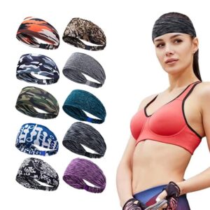 XUANERMIN Ultimate Performance 10pcs Sweat Bands Headbands - Stay Fresh and Focused During Sports, Fitness, Running, Basketball - for Men and Women