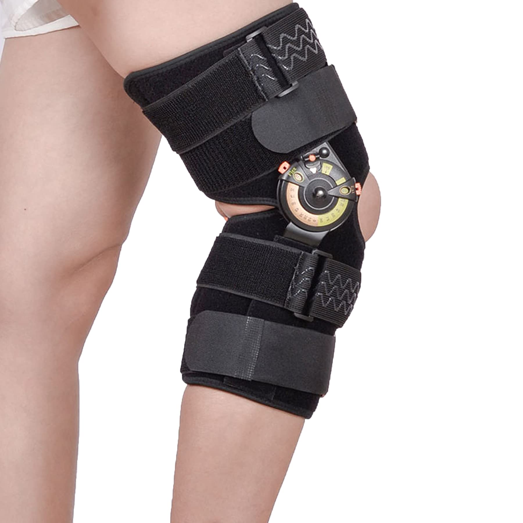 WILLQ ROM Knee Brace Orthopedic Rehab Adjustable Knee Immobilizer Support Knee Support for ACL MCL and PCL Injury Meniscus Patella Knee Brace Stabilizer Arthritis Pain Torn for Man Women,Middle