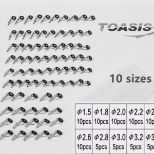 Toasis Fishing Rod Tip Top Guide Replacement Kit 10 Sizes 80pcs