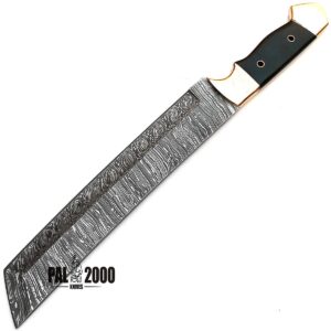 PAL 2000 KNIVES KNI-9470 Custom Handmade Damascus Steel Hunting Knife With Leather Sheath