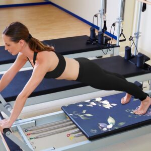 Pilates Reformer MatPilates Reformer Machine TowelExercise MatFitness Gym MatMini Travel Yoga Mat Black Rubber BackingLight WeightNon SlipPortable Mat With A Carry BagPilates Socks Optional