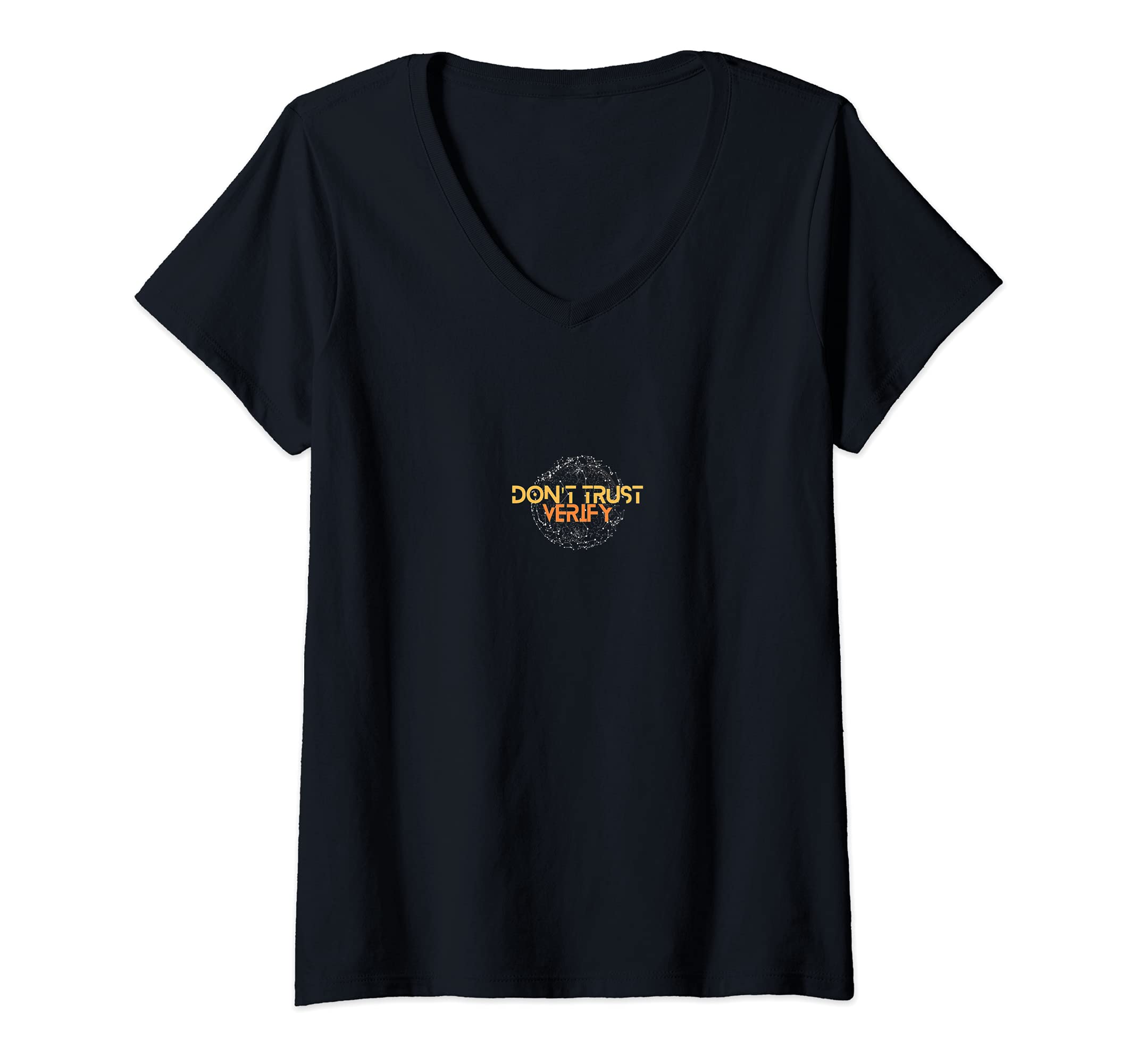 Womens Don't Trust. Verify. Cryptography Decentralization Bitcoin V-Neck T-Shirt