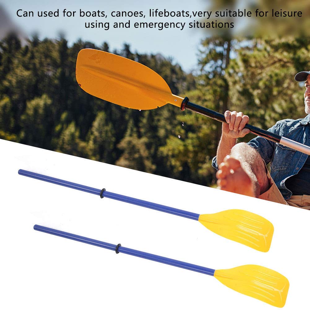 Rowing Oars, 45in ABS Plastic Detachable Oar Two Person Boat Paddle for Rubber Canoes Lifeboats Leisure Using Water Sports Accessory (2 Pieces)