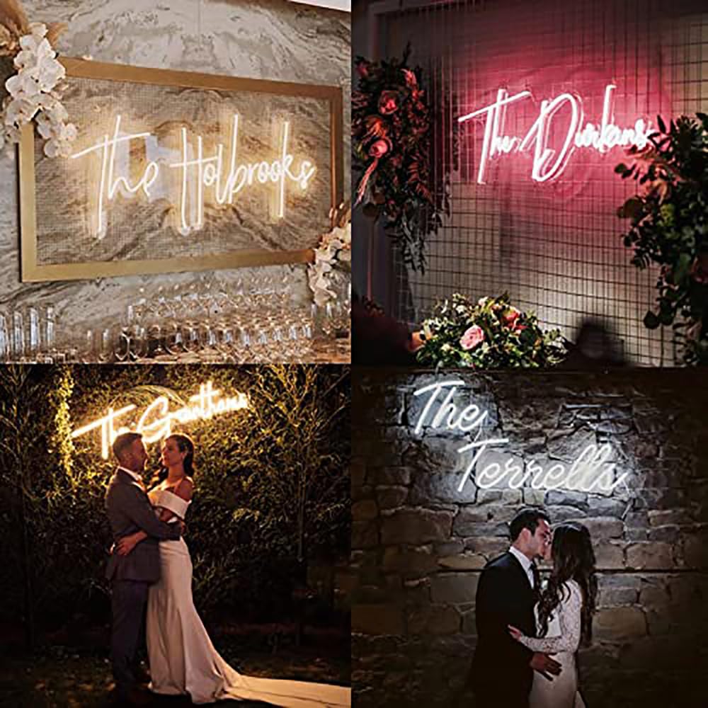 Custom Neon Signs LED Neon Lights for Wall Decor Bedroom Wall Birthday Wedding Party Bar Shop Logo Decorations