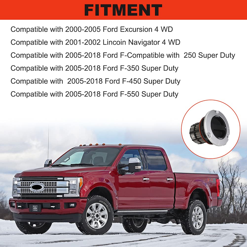 4WD Manual Locking Hub Compatible with Ford F250 F350 F450 F550 Super Duty 2005-2020 Replaces 600-220 BC3Z3B396B BC3Z-3B396-B(2PCS)