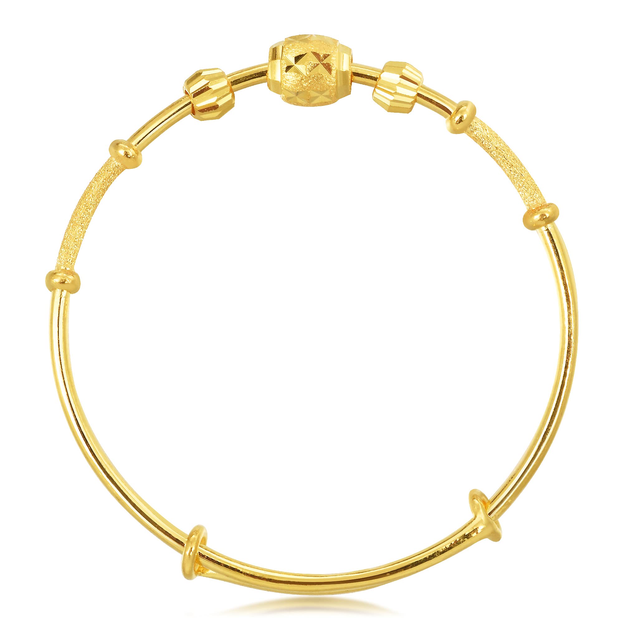 CHOW SANG SANG 999.9 24K Gold Price-by-Weight 5.31g Gold Adjustable Bangle for Tiny Size Gift 64731K