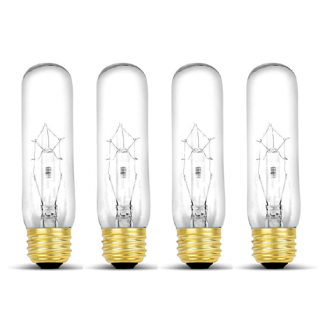 lumenivo Piano Light Bulb 40 watt 120 Volts 一 40T10/CL Light Bulb Display Replacement for Creative Hobbies 3090 一 T10 Bulb Medium Base (E26) Clear Incandescent Bulb for Illuminated Display 一 4 Pack