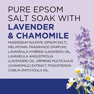 Dr Teal's Sleep Soak with Pure Epsom Salt, Melatonin & Essential Oil Blend, 3 lb (Pack of 4)