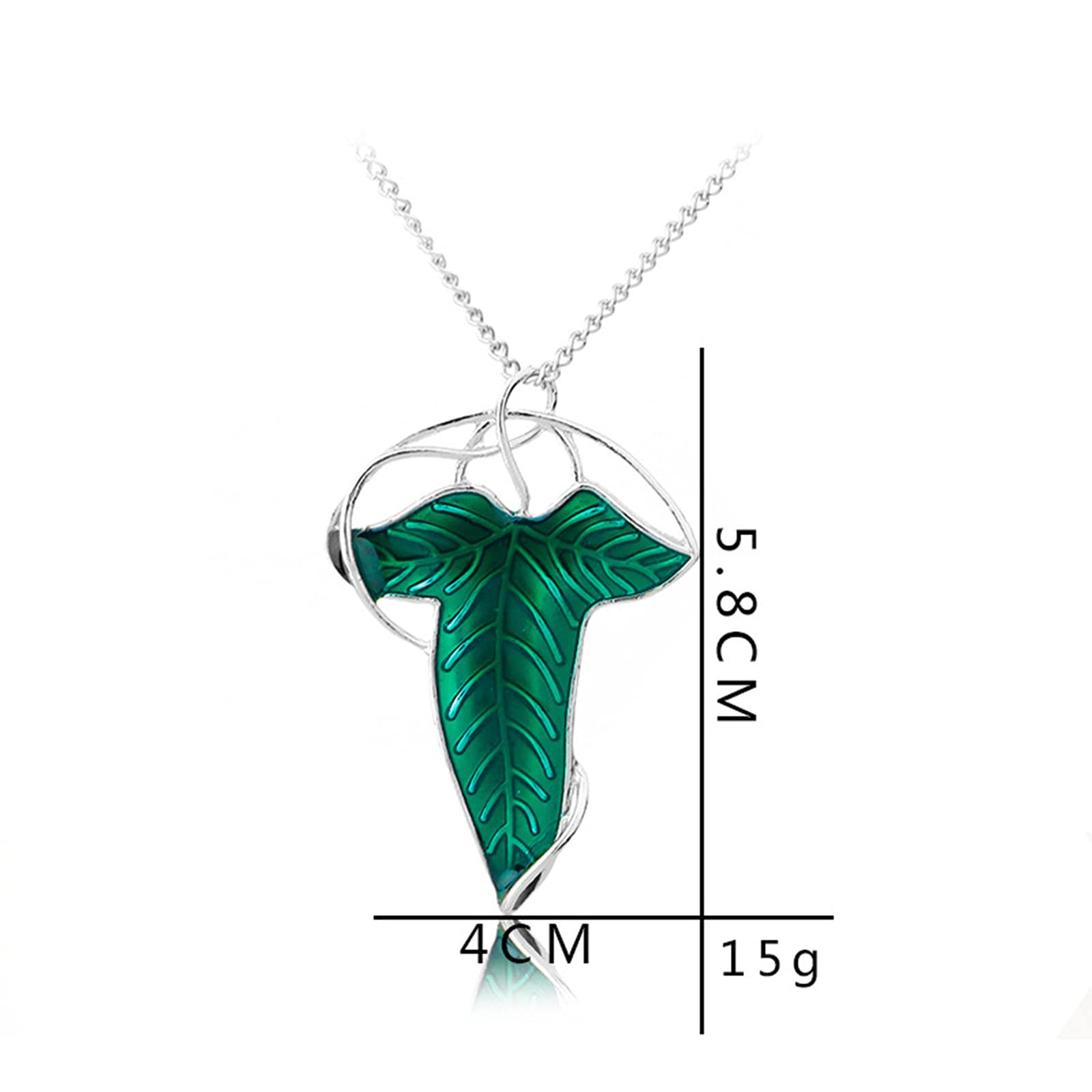 XHBTS 2 Set Lord of the R. Elven Leaf Aragorn Arwen Evenstar Pendant Chain Necklace Princess Chain with Box