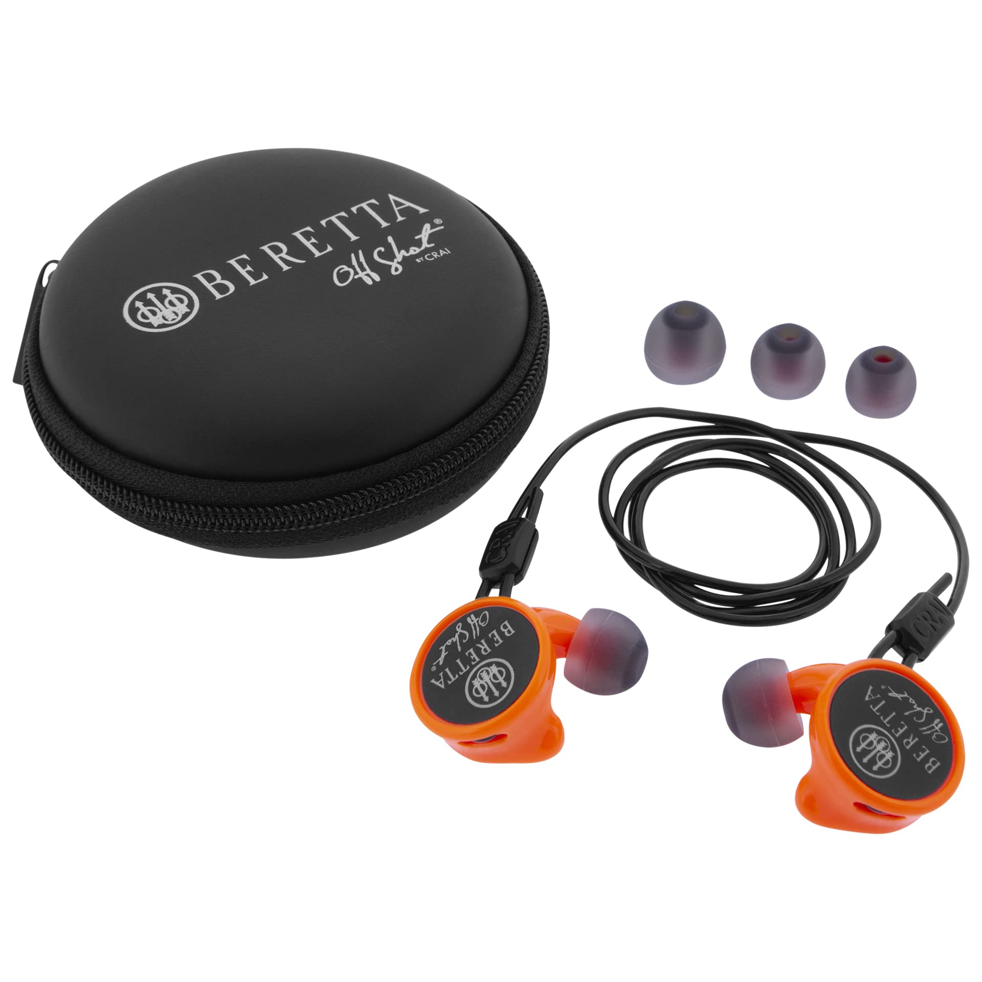 BERETTA Earphones Mini Headset Comfort Plus Fit 32 Db Earplugs, Orange