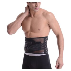 XMSM Strong Support Lumbar Back for Men & Women Lower Back Brace for Pain Relief and Injury Prevention Lightweight & Breathable (Color : Black, Size : XX-Large)