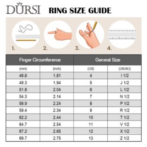 DURSI Moon Star Spinner Ring Fidget Anxiety Worry Rings for Women Girls Stainless Steel Engagement Wedding Promise Band with CZ Diamends 6mm (Rose Gold, 7)