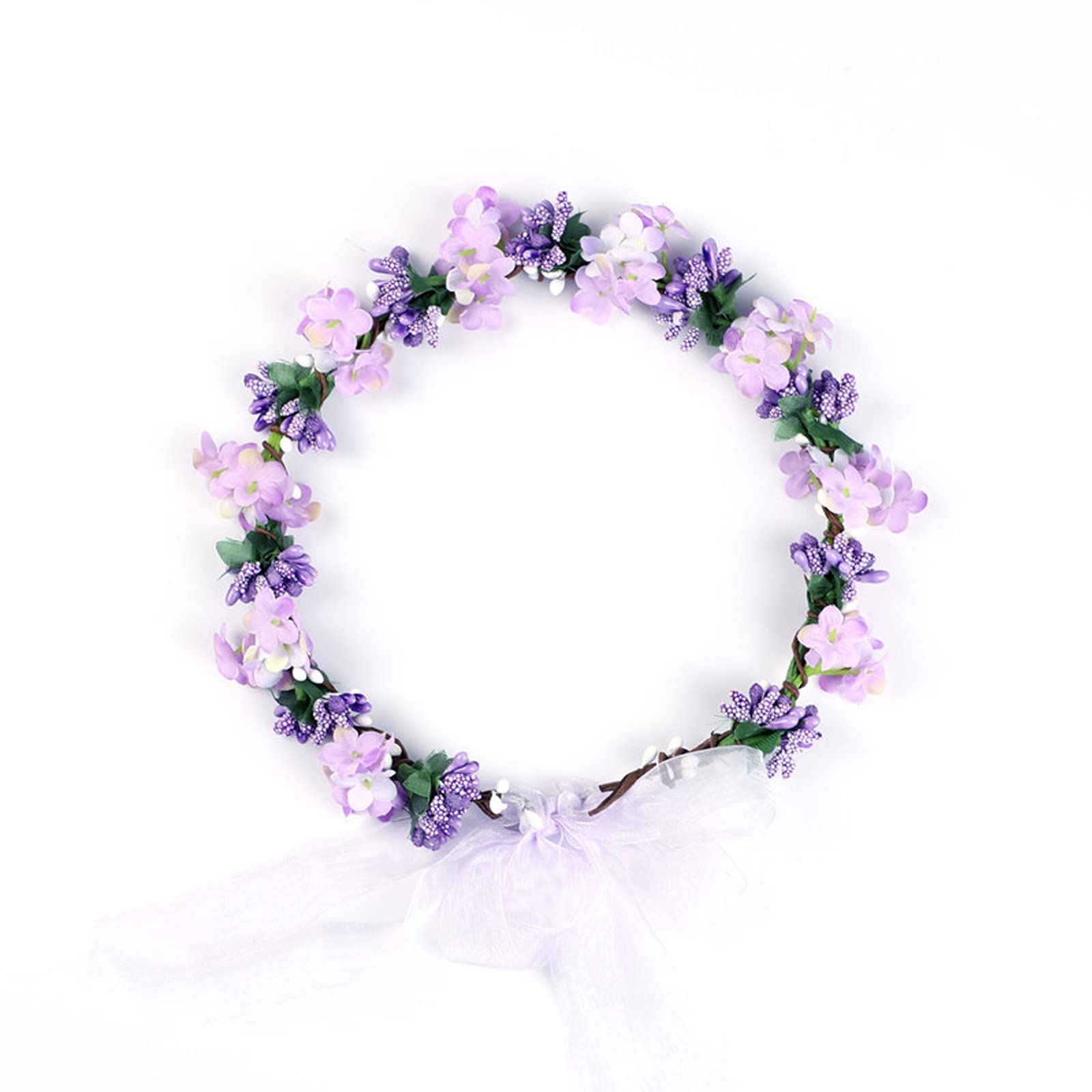 UKYLIN Flower Crown for Girls, Flower Headband Wreath for Wedding, Baby Shower, Family Photos and Fancy Gala