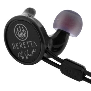 BERETTA Earphones Mini Headset Comfort Plus Fit 32 Db Earplugs, Black