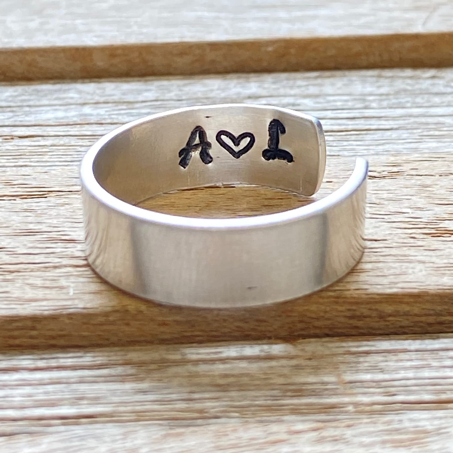 Zodiac Sign Hand Stamped Aluminum Ring for couples Boyfriend Girlfriend- Capricorn, Aquarius, Pisces, Aries, Taurus, Gemini, Cancer, Leo, Virgo, Libra, Scorpio, Sagittarius