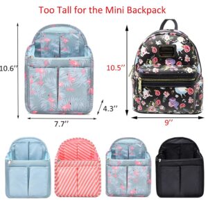 HOYOFO Mini Backpack Organizer Insert Small Shoulder Bag Divider for Rucksack Purse Lightweight Nylon, Light Blue