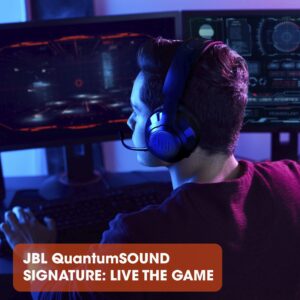 JBL Quantum 350 - Wireless PC Gaming Headset with Detachable Boom mic, Black, Large