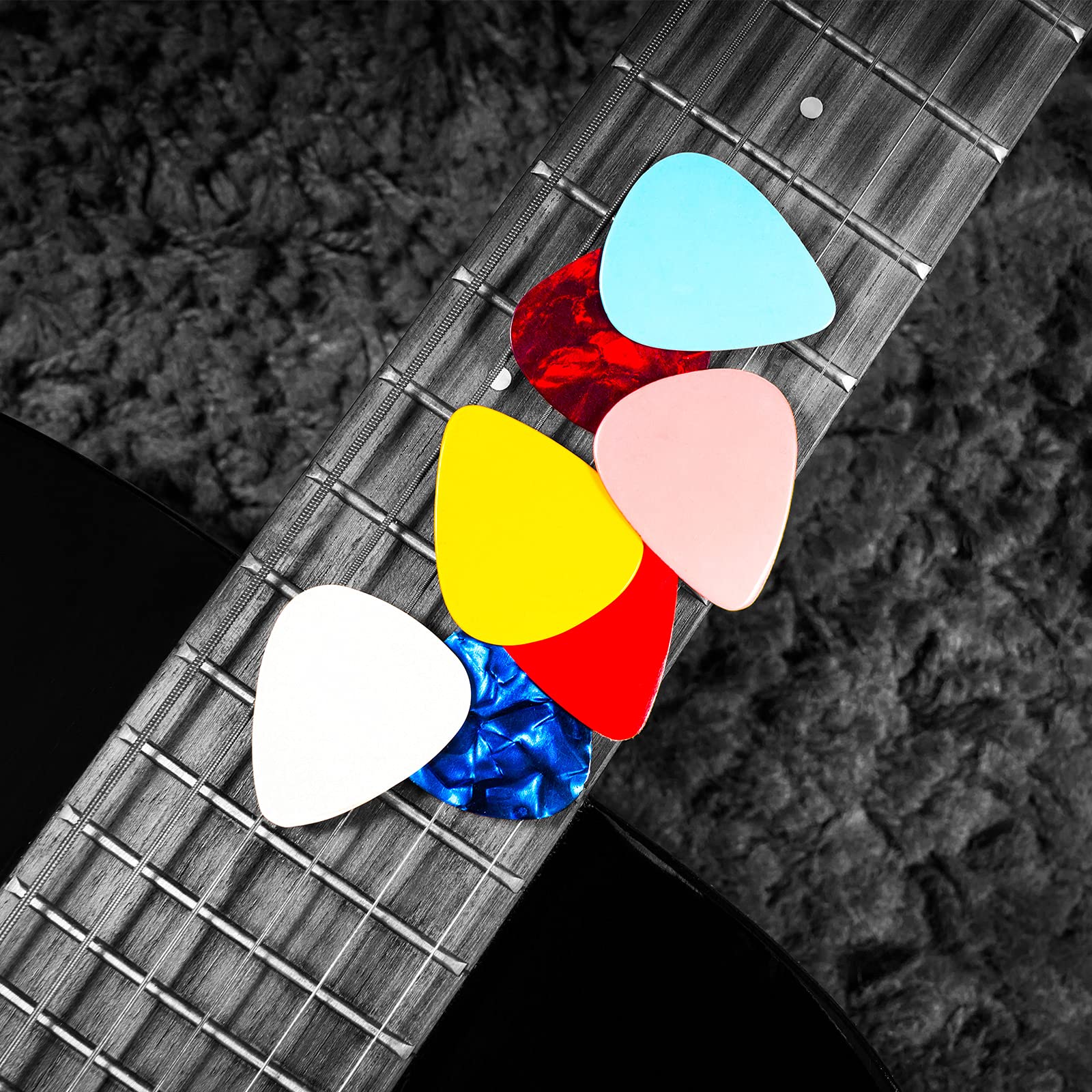 Maasechs 30 Pieces Sublimation Blank Guitar Pick 0.46 mm 0.71mm 0.96mm Thickness Guitar Pick Personalized Aluminum Guitar Pick for Women Men Guitarists Acoustic Classical Electric Bass Guitar