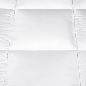 SERTA Down Illusion All Season Hypoallergenic Down Alternative Comforter with Corner Loops, Twin/Twin XL, White