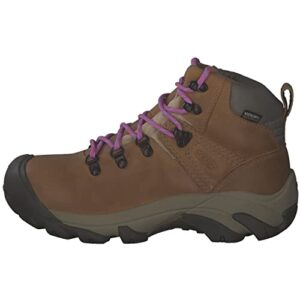 KEEN Women's Pyrenees Mid Height Waterproof Hiking Boots, Safari/English Lavender, 9