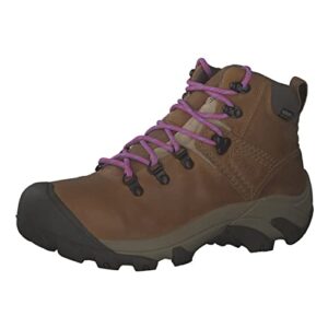 keen women's pyrenees mid height waterproof hiking boots, safari/english lavender, 9