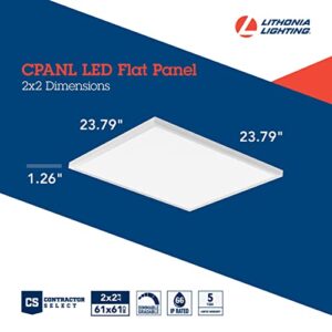 Lithonia Lighting CPANL 2X2 33LM SWW7 120 TD DCMK 2 Ft. x 2 Ft. LL CPANL LED Flat Panel with 3300 Lumens and 3500 to 5000K Switchable CCT with Direct Ceiling Mount Bracket