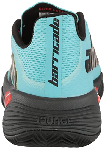 adidas Men's Barricade Clay Tennis Shoe, Pulse Aqua/Black/Pulse Lime, 12