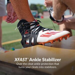 ARYSE XFAST - Cleat Ankle Brace & Stabilizer - Superior Ankle Support for Men and Women. Football, Soccer, Lacrosse, Rugby & More - (Medium, Frosted, Pair)