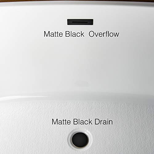 WOODBRIDGE BTA1512-MB-Drain&O Bathtub, 67 Inch, Matt Black