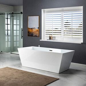 WOODBRIDGE BTA1512-MB-Drain&O Bathtub, 67 Inch, Matt Black