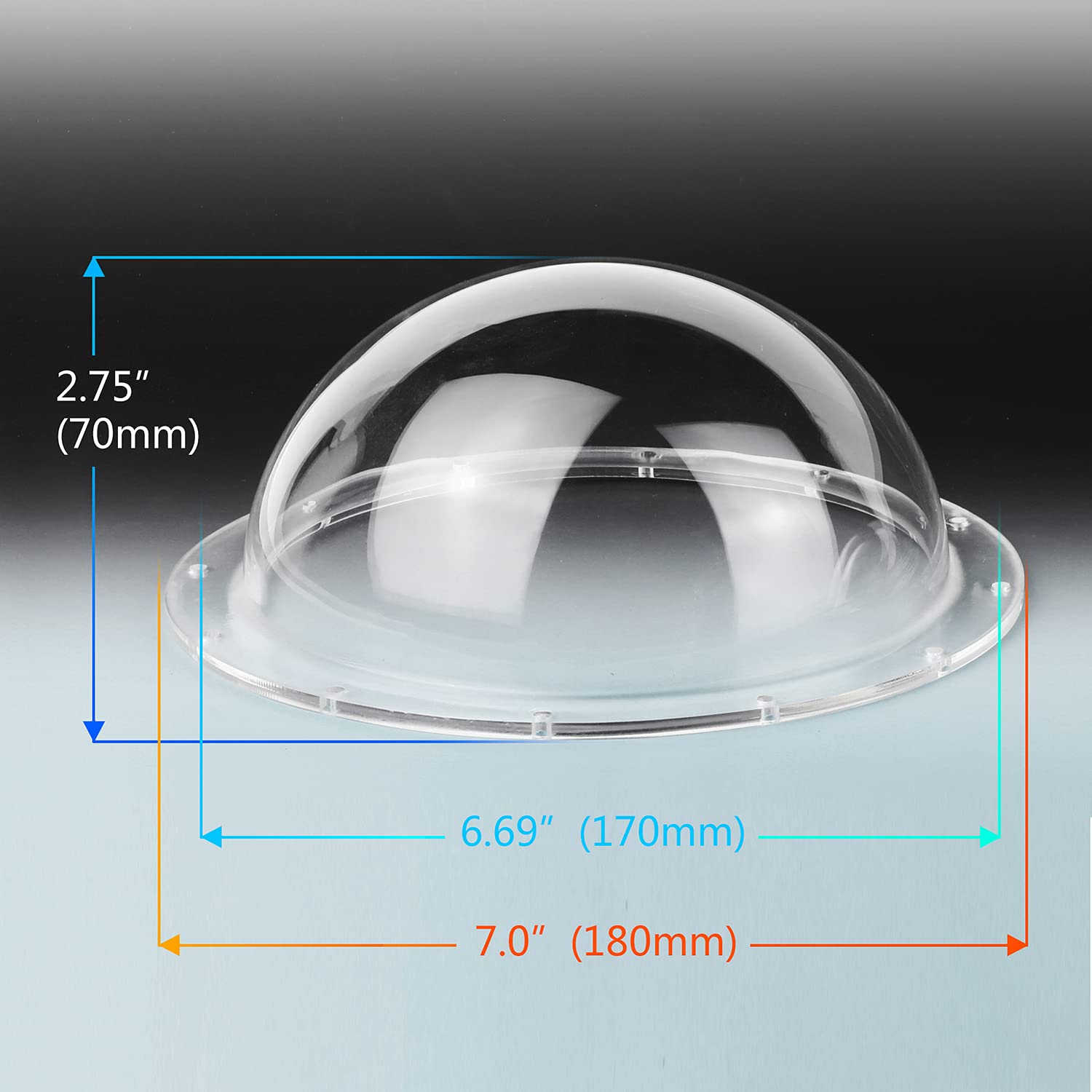 SOONSUN 6 Inch Transparent Replacement Dome Port Cover for GoPro Hero 12 11 10 9 8 7 6 5 4 3 Dome Port - Includes Dome Cover Case, Protective Drawstring Bag and Repair Accessories